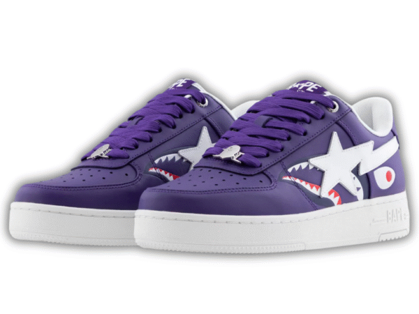 BAPE Men's and Women's STA Shark #2 Sneakers – New, bold colors with the famous shark motif 