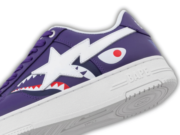 BAPE Men's and Women's STA Shark #2 Sneakers – New, bold colors with the famous shark motif 