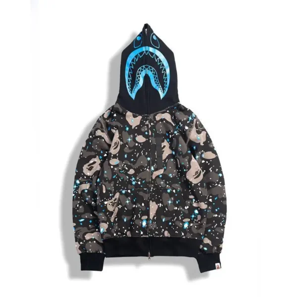 BAPE Shark Head Star-Spotted Sweatshirt