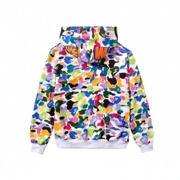 BAPE WGM Camo Shark Zipper Hoodie